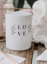 Love Keramik-Spardose in weiß Hochzeitsgeschenk