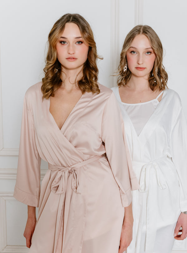Kurzer Morgenmantel Jasmine in blush