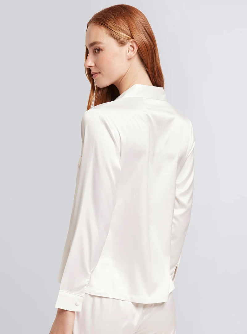 Toni langer Brautpyjama weiß - weddorable